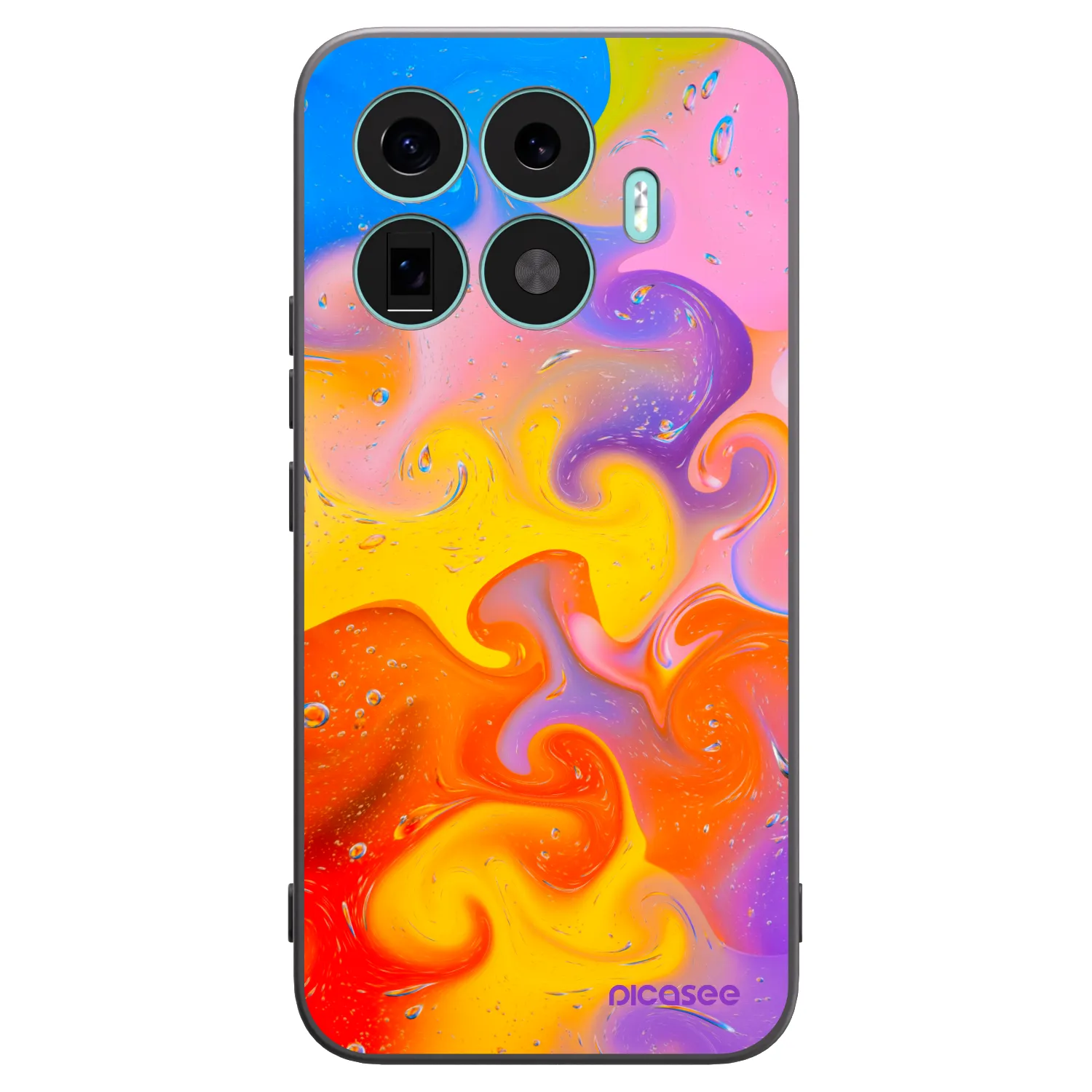 Picasee Xiaomi 17T Pro Hülle - Schwarzes Silikon - Bubbles