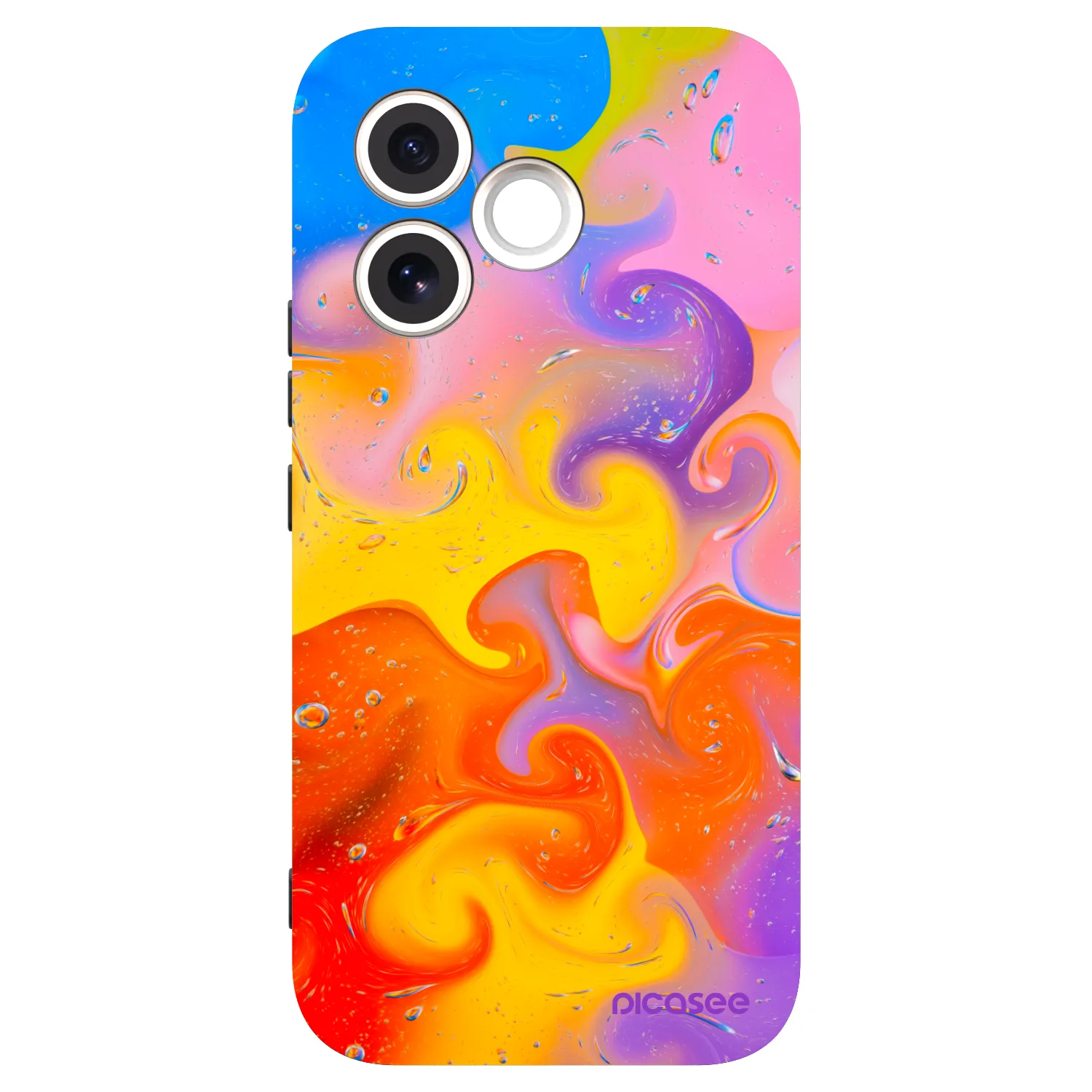 Picasee Honor 600 Lite Hülle - Schwarzes Silikon - Bubbles