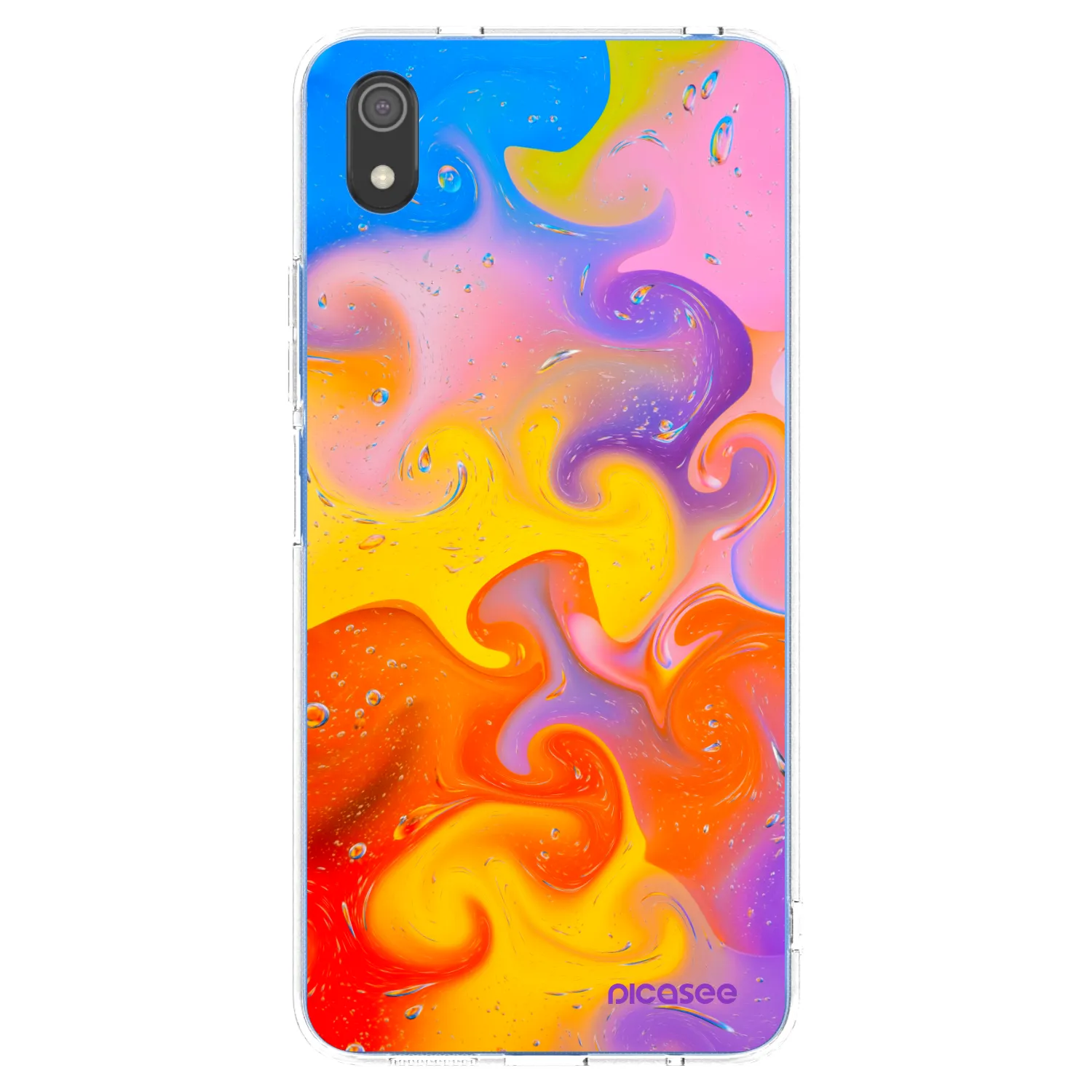 Picasee Xiaomi Redmi 7A Hülle - Transparentes Silikon - Bubbles