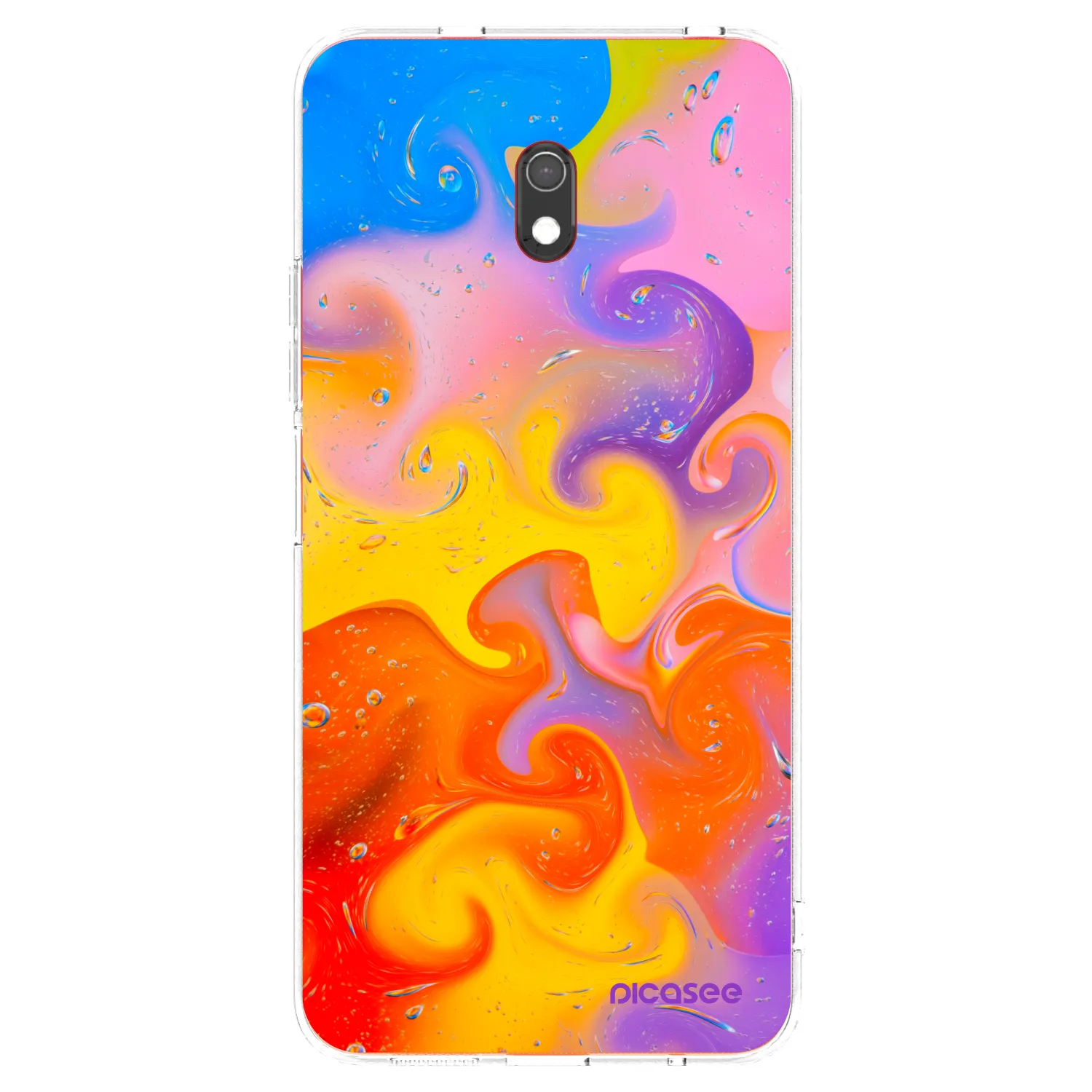 Picasee Xiaomi Redmi 8A Hülle - Transparentes Silikon - Bubbles