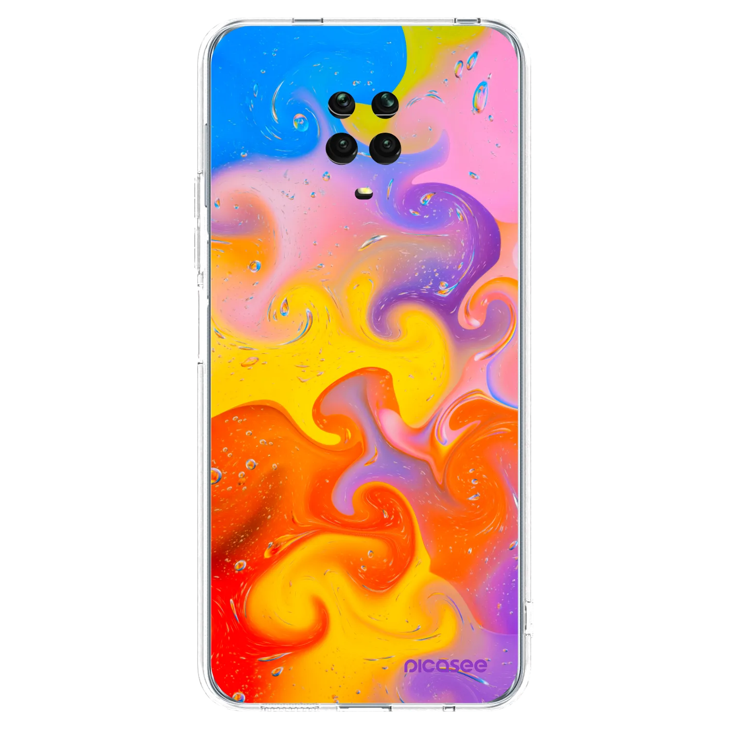 Picasee Xiaomi Redmi Note 9 Pro Hülle - Transparentes Silikon - Bubbles