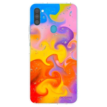 Picasee Samsung Galaxy M11 Hülle - Transparentes Silikon - Bubbles