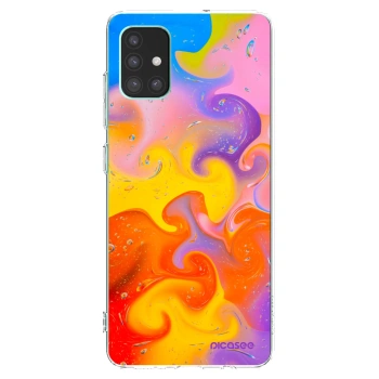 Picasee Samsung Galaxy M51 M515F Hülle - Transparentes Silikon - Bubbles