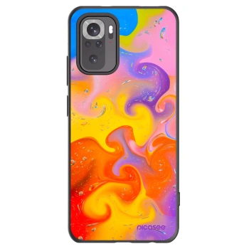 Picasee Xiaomi Redmi Note 10 Hülle - Schwarzes Silikon - Bubbles