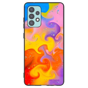 Picasee Samsung Galaxy A72 A725F Hülle - Schwarzes Silikon - Bubbles