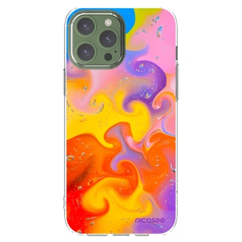 Picasee Apple iPhone 13 Pro Max Hülle - Transparentes Silikon - Bubbles