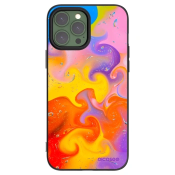 Picasee Apple iPhone 13 Pro Max Hülle - Schwarzes Silikon - Bubbles