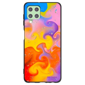 Picasee Samsung Galaxy A22 A225F 4G Hülle - Schwarzes Silikon - Bubbles