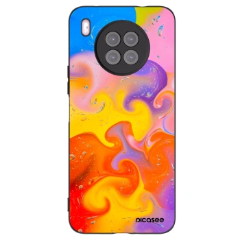 Picasee Huawei Nova 8i Hülle - Schwarzes Silikon - Bubbles