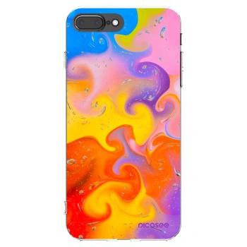 Picasee Apple iPhone 7 Plus Hülle - Transparentes Silikon - Bubbles