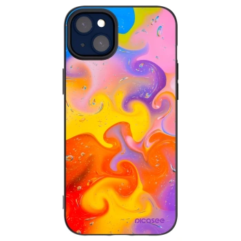 Picasee Apple iPhone 14 Plus Hülle - Schwarzes Silikon - Bubbles