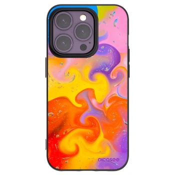 Picasee Apple iPhone 14 Pro Hülle - Schwarzes Silikon - Bubbles