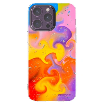 Picasee Apple iPhone 14 Pro Max Hülle - Transparentes Silikon - Bubbles