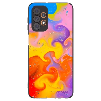 Picasee Samsung Galaxy A23 A235F 4G Hülle - Schwarzes Silikon - Bubbles
