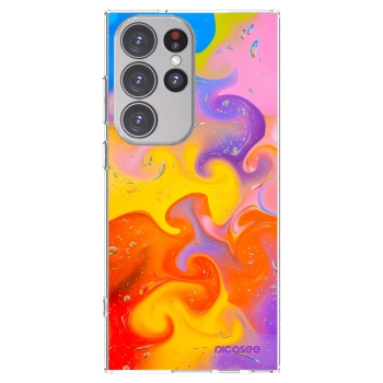 Picasee Samsung Galaxy S23 Ultra 5G Hülle - Transparentes Silikon - Bubbles