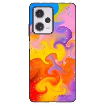 Picasee Xiaomi Redmi Note 12 Pro+ 5G Hülle - Schwarzes Silikon - Bubbles