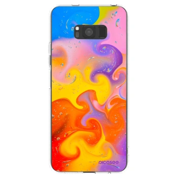 Picasee Samsung Galaxy S8 G950F Hülle - Transparentes Silikon - Bubbles