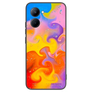 Picasee Realme C33 (2023) Hülle - Schwarzes Silikon - Bubbles