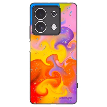 Picasee Xiaomi Redmi Note 13 4G Hülle - Schwarzes Silikon - Bubbles