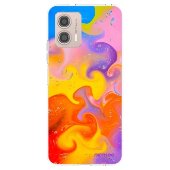 Picasee Motorola Moto G53 5G Hülle - Transparentes Silikon - Bubbles