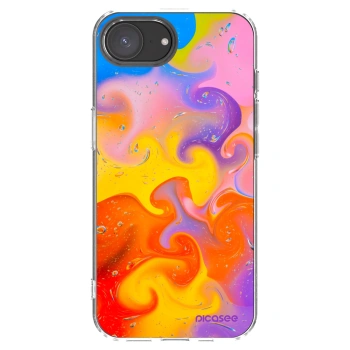 Picasee Apple iPhone 16e Hülle - Transparentes Silikon - Bubbles