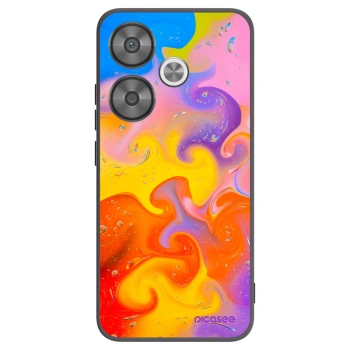 Picasee Xiaomi Poco F6 Hülle - Schwarzes Silikon - Bubbles