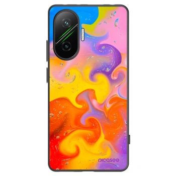 Picasee Xiaomi Poco F7 Pro 5G Hülle - Schwarzes Silikon - Bubbles