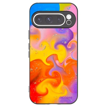 Picasee Google Pixel 9 Pro XL Hülle - Schwarzes Silikon - Bubbles