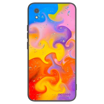 Picasee Xiaomi Redmi 7A Hülle - Schwarzes Silikon - Bubbles