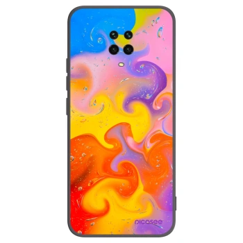 Picasee Xiaomi Redmi Note 9 Pro Hülle - Schwarzes Silikon - Bubbles