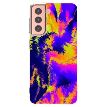 Picasee Samsung Galaxy S21 5G G991B Hülle - Transparentes Silikon - Burn