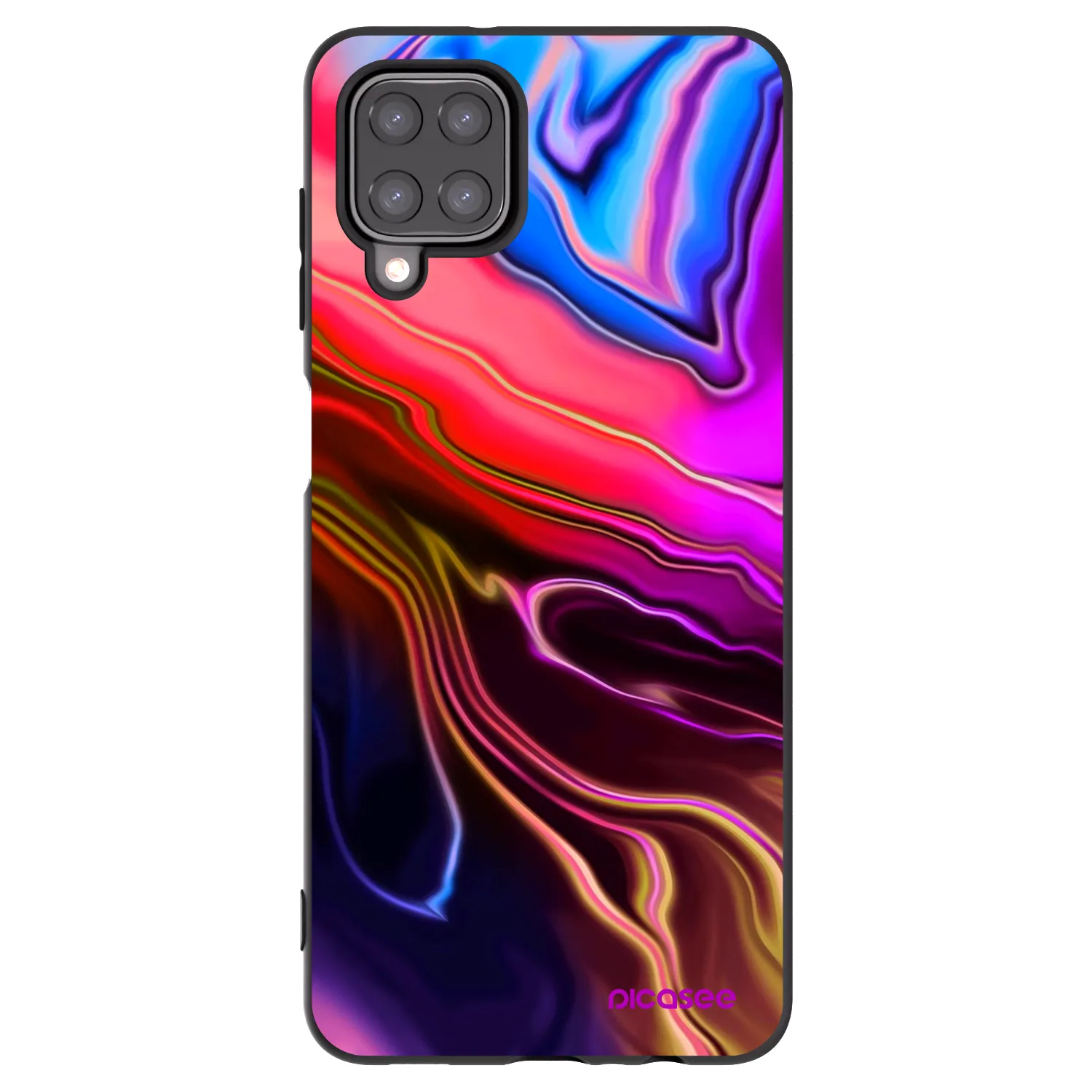 Picasee Samsung Galaxy A12 A125F Hülle - Schwarzes Silikon - Electric