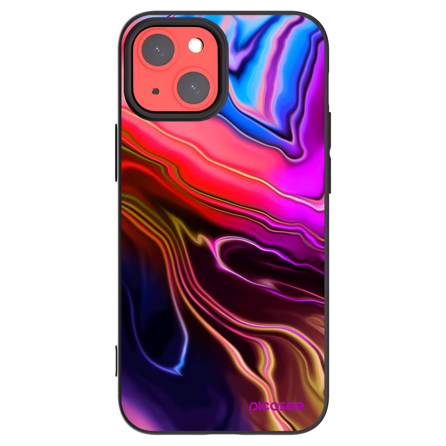Picasee Apple iPhone 13 mini Hülle - Schwarzes Silikon - Electric