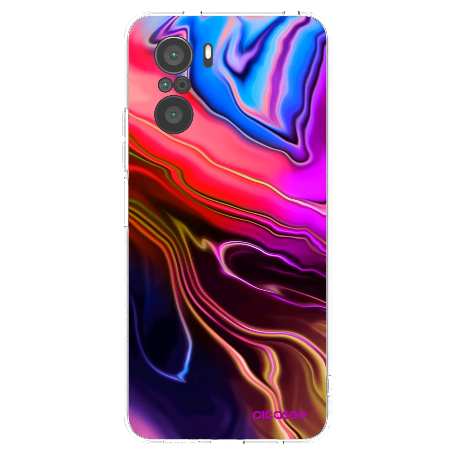 Picasee Xiaomi Poco F3 Hülle - Transparentes Silikon - Electric
