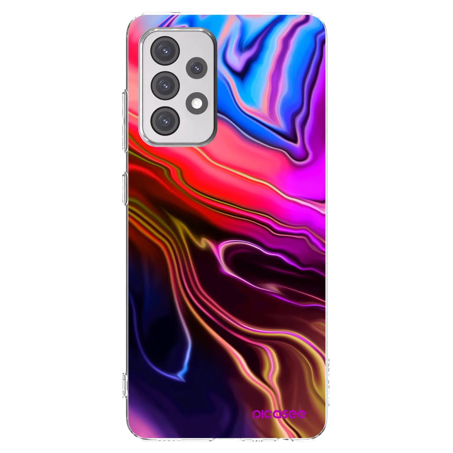 Picasee Samsung Galaxy A52s 5G A528B Hülle - Transparentes Silikon - Electric