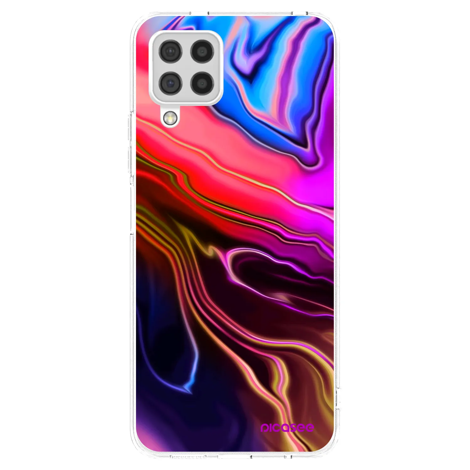 Picasee Samsung Galaxy A22 A225F 4G Hülle - Transparentes Silikon - Electric