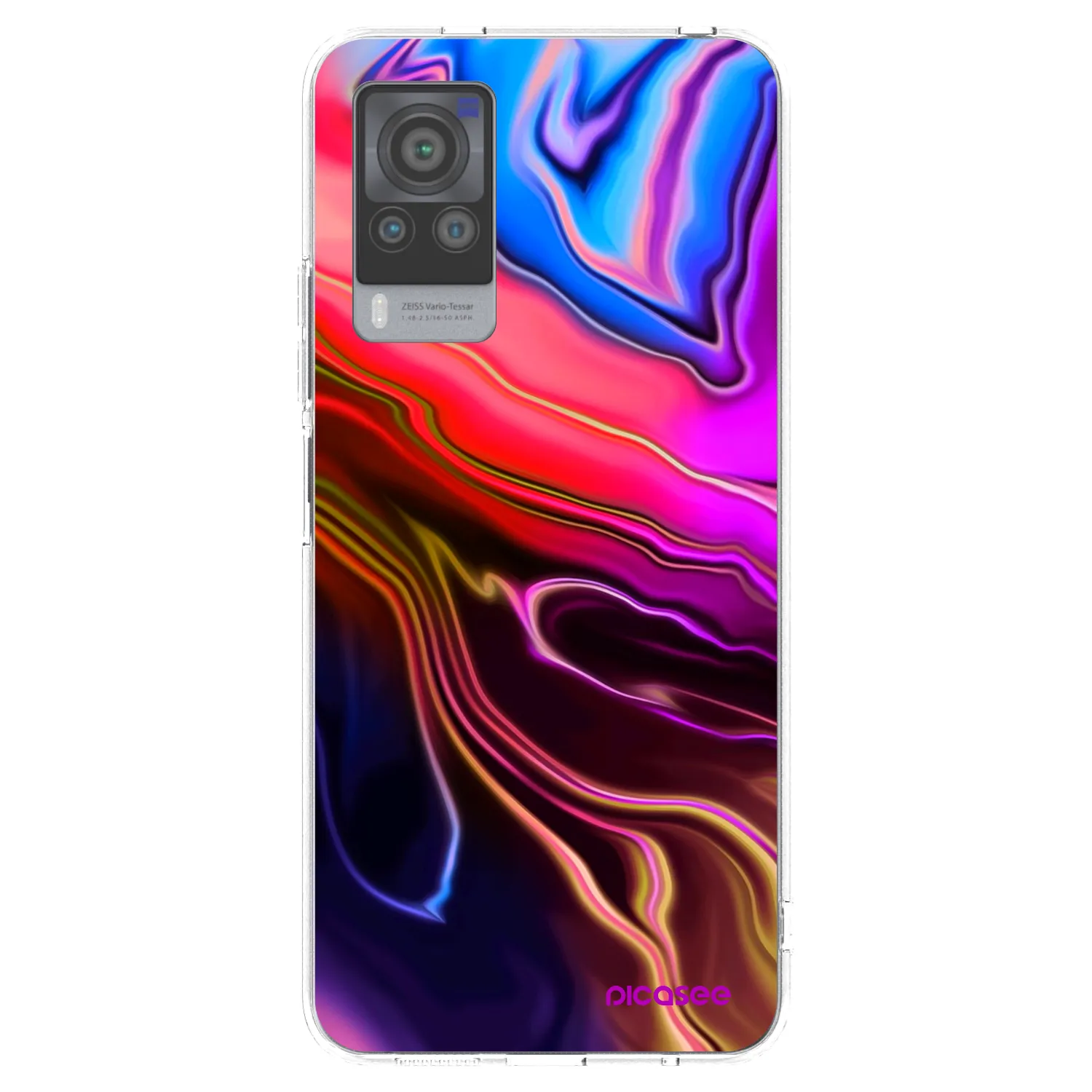Picasee Vivo X60 Pro 5G Hülle - Transparentes Silikon - Electric