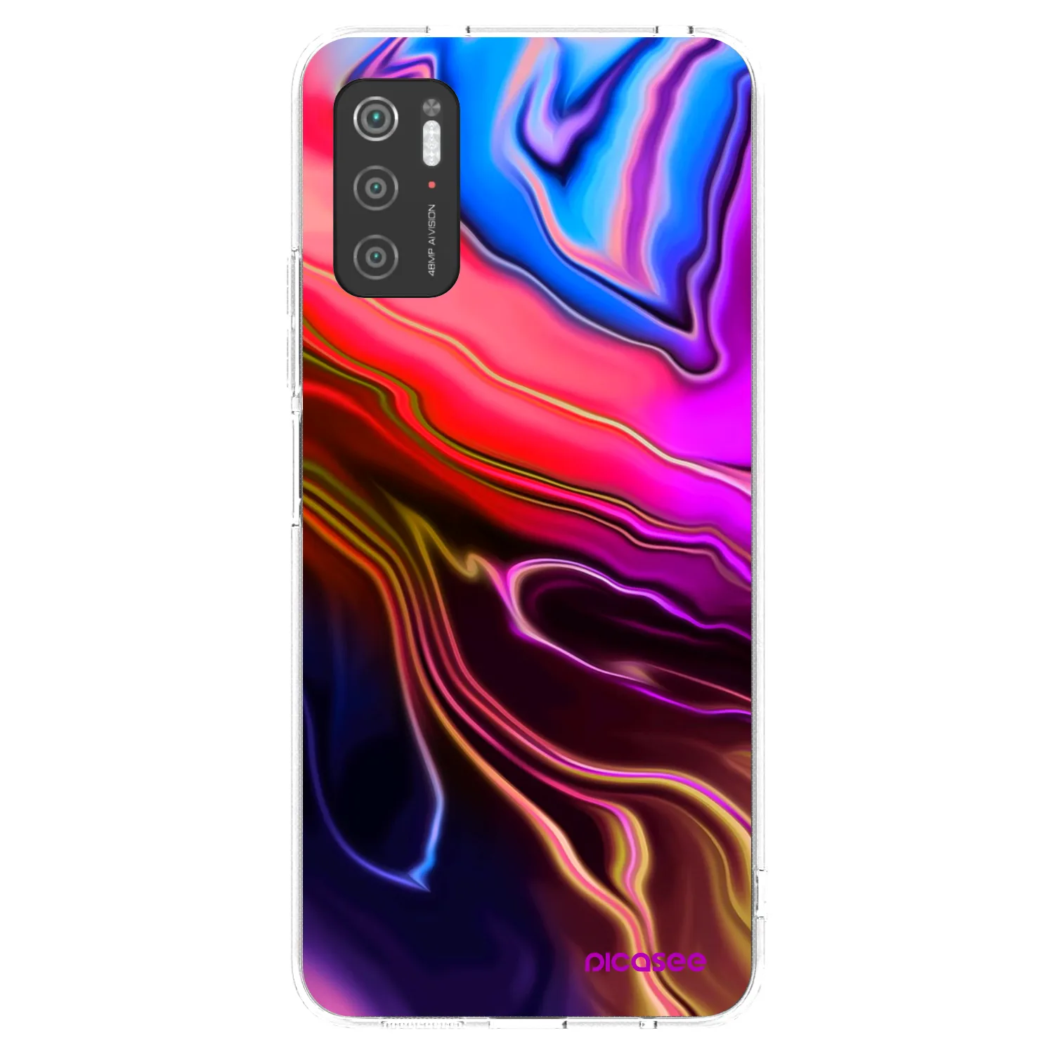 Picasee Xiaomi Poco M3 Pro 5G Hülle - Transparentes Silikon - Electric