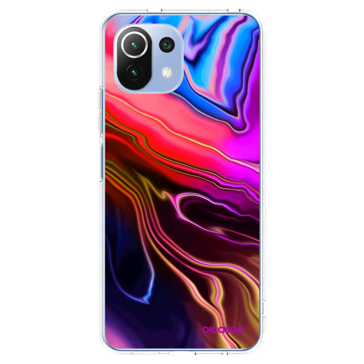 Picasee Xiaomi 11 Lite 5G NE Hülle - Transparentes Silikon - Electric