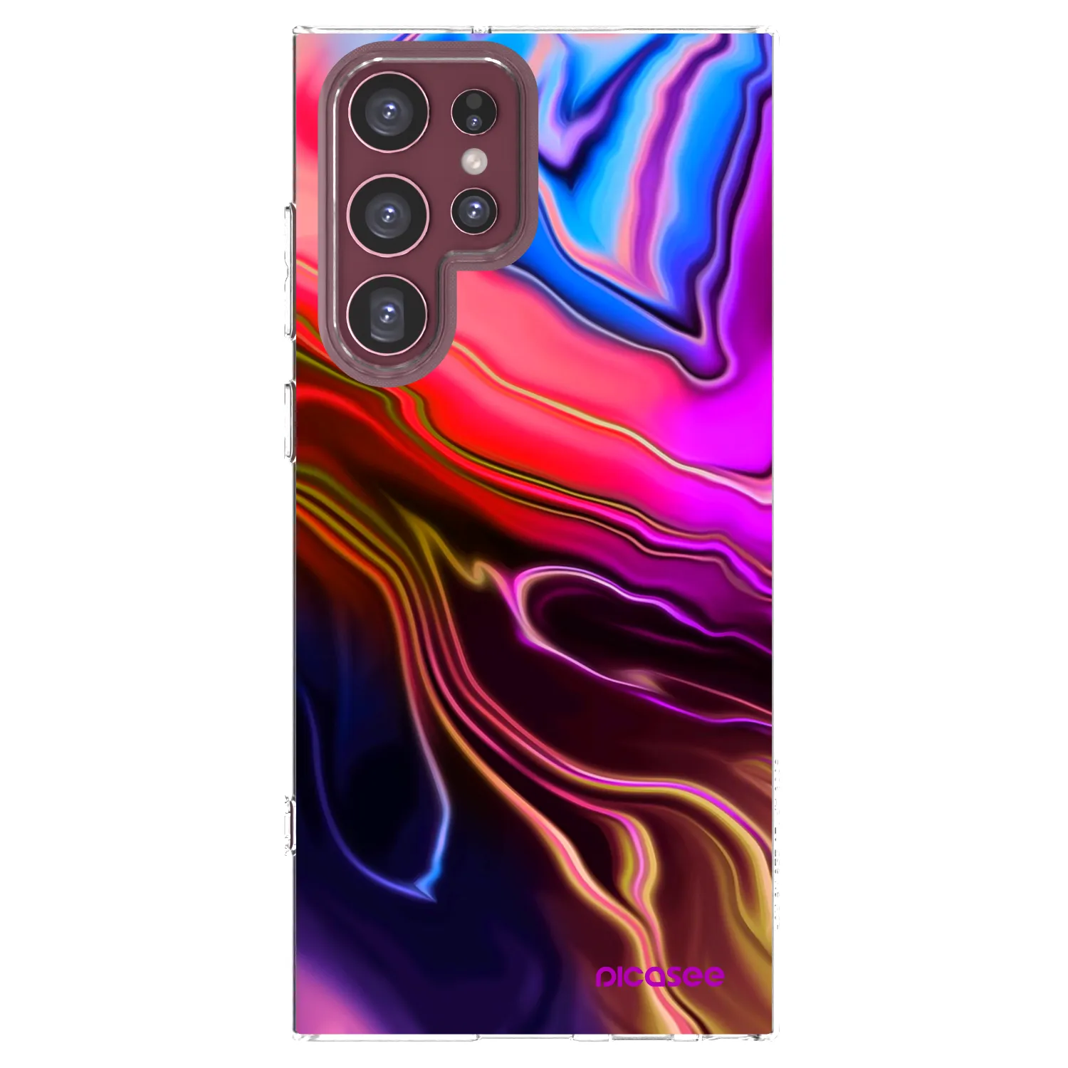 Picasee Samsung Galaxy S22 Ultra 5G Hülle - Transparentes Silikon - Electric