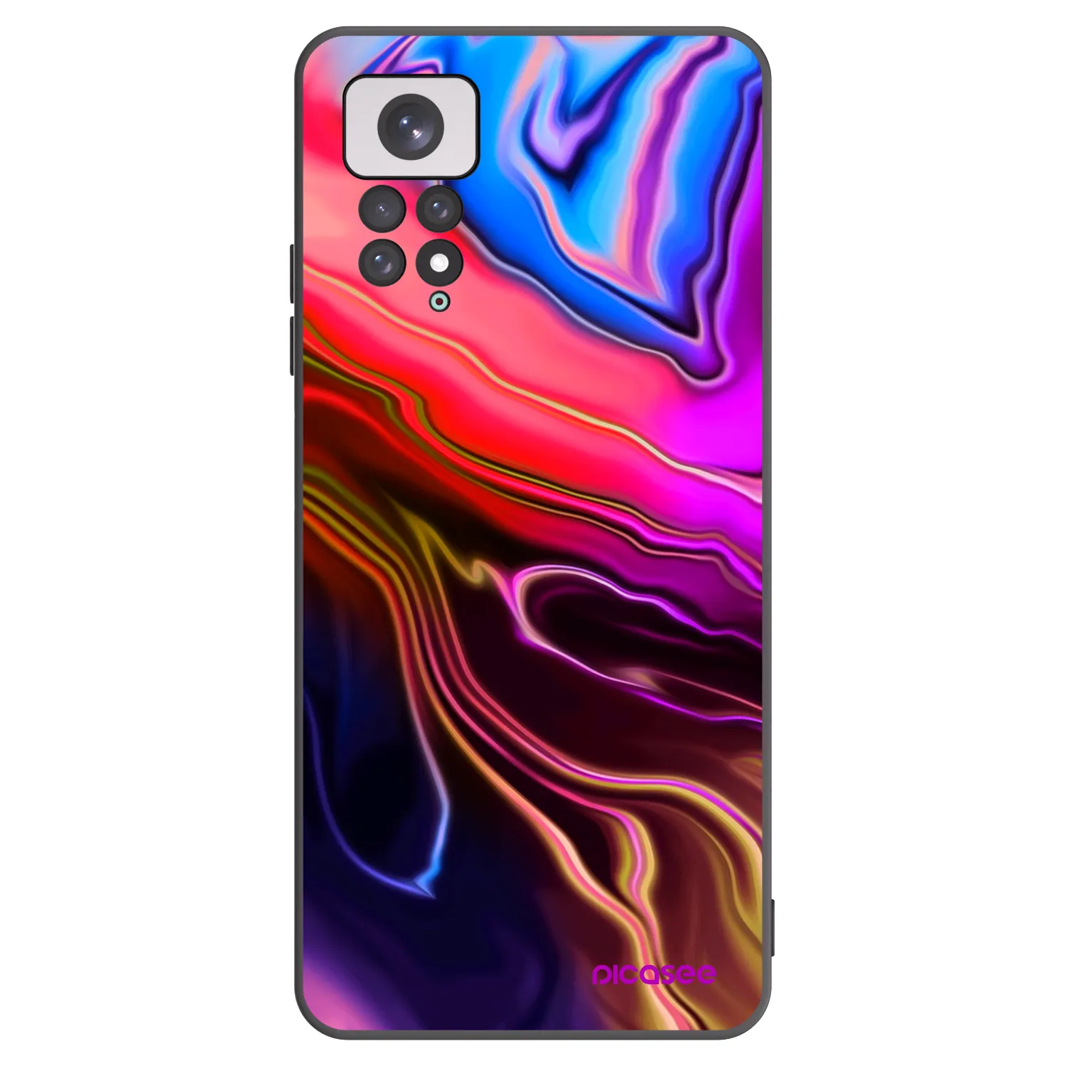 Picasee Xiaomi Redmi Note 11 Hülle - Schwarzes Silikon - Electric