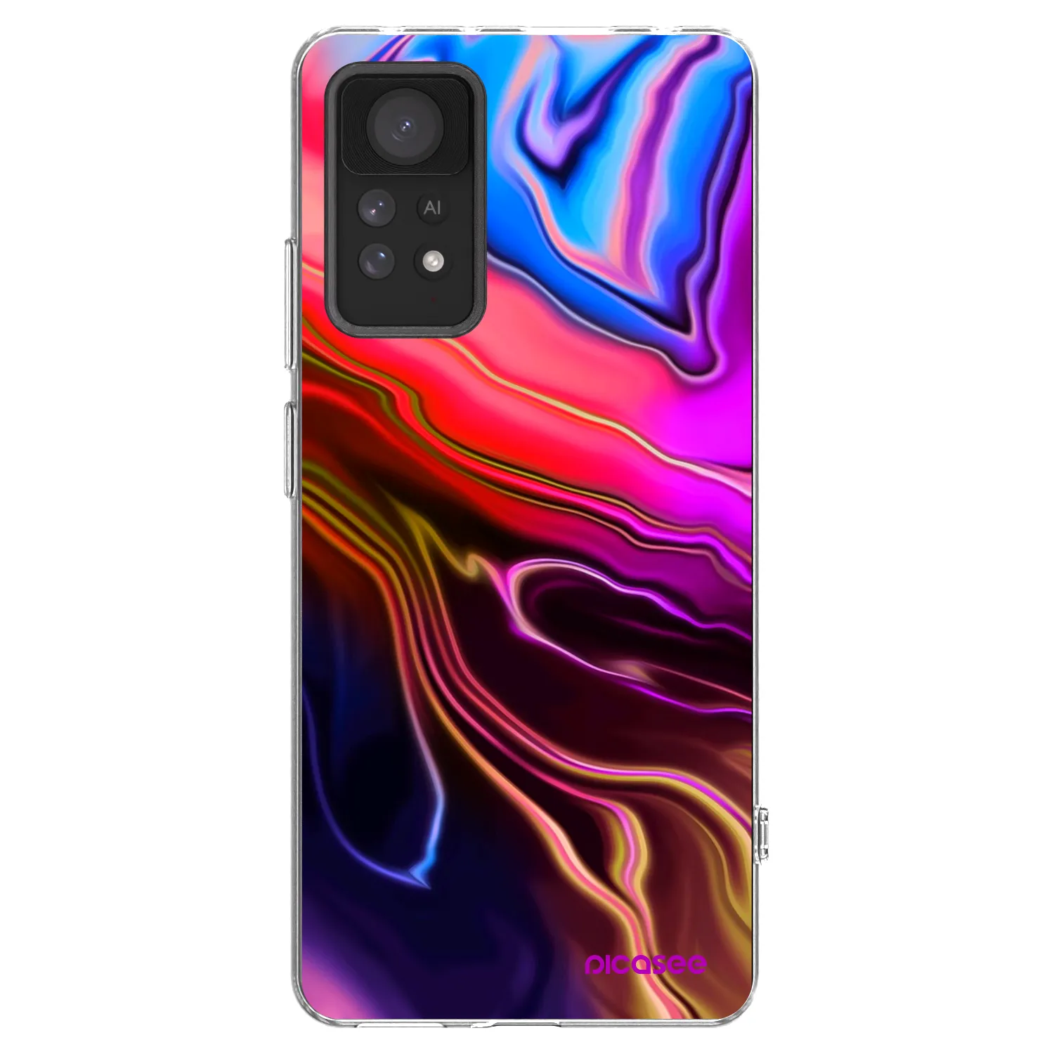 Picasee Xiaomi Redmi Note 11 Pro 5G Hülle - Transparentes Silikon - Electric