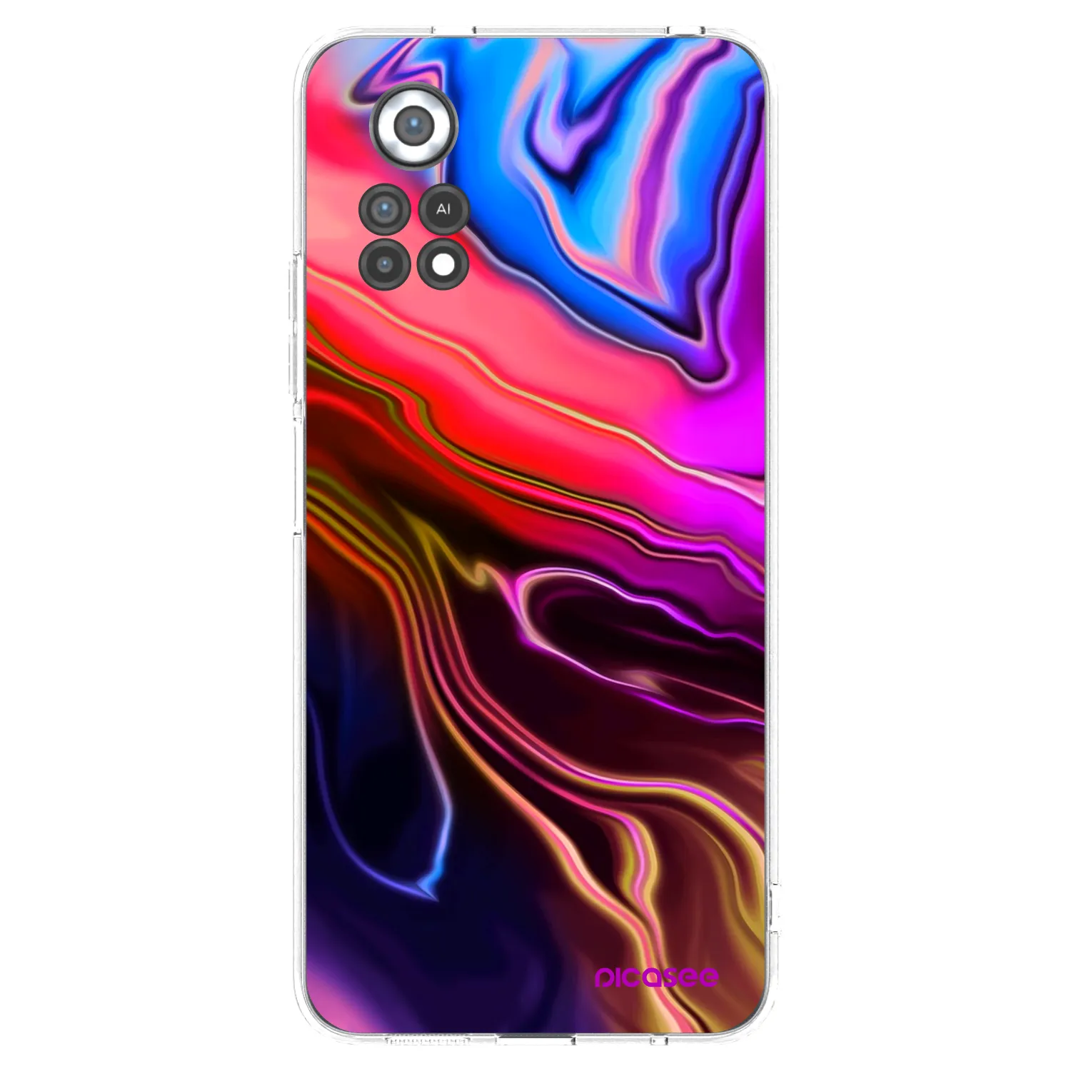 Picasee Xiaomi Poco X4 Pro 5G Hülle - Transparentes Silikon - Electric