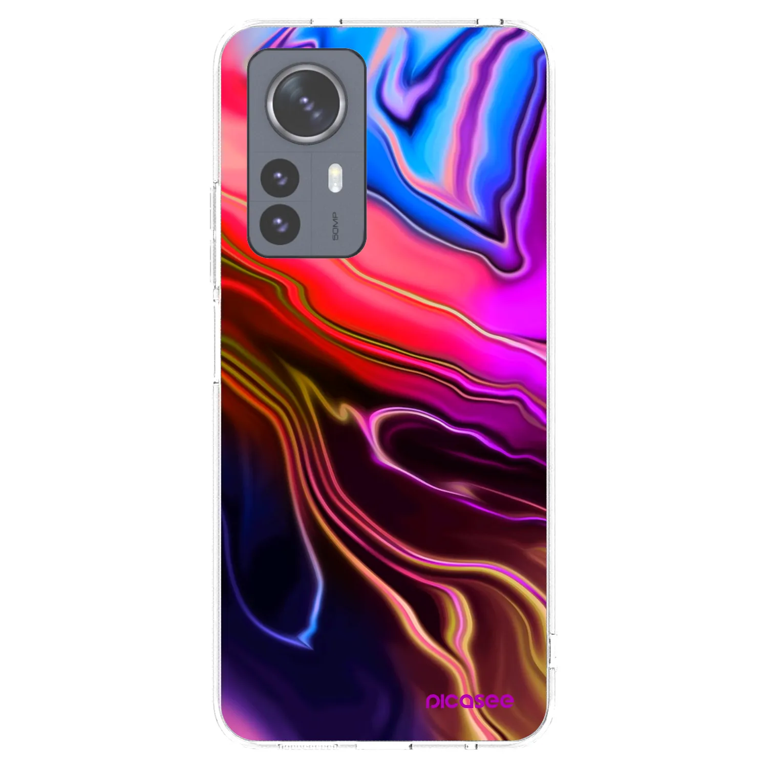 Picasee Xiaomi 12 Pro Hülle - Transparentes Silikon - Electric