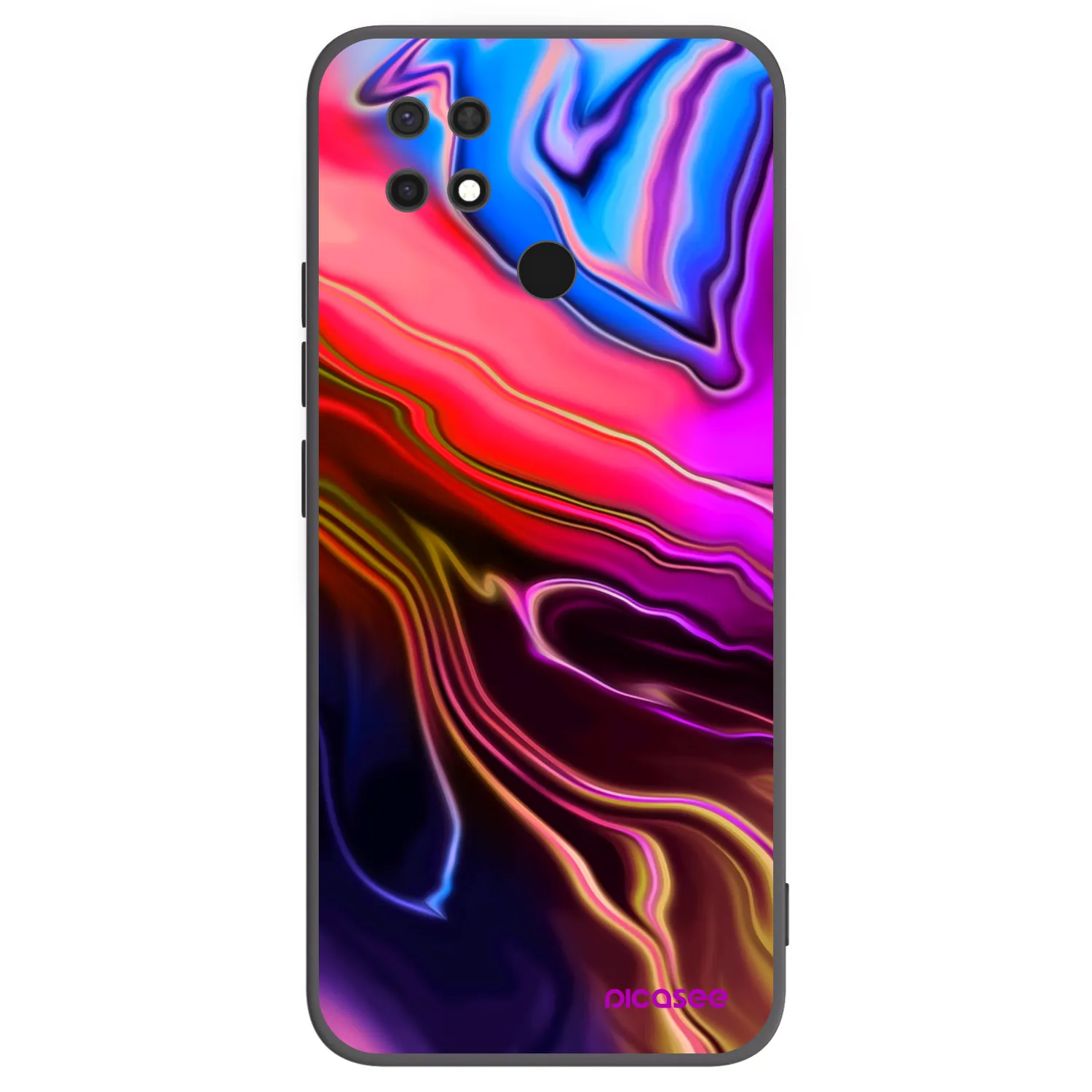 Picasee Xiaomi Redmi 10C Hülle - Schwarzes Silikon - Electric