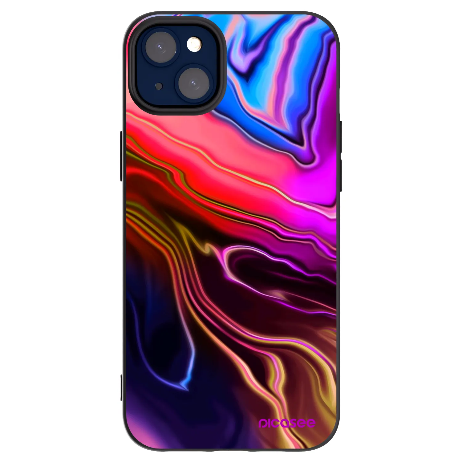 Picasee Apple iPhone 14 Plus Hülle - Schwarzes Silikon - Electric
