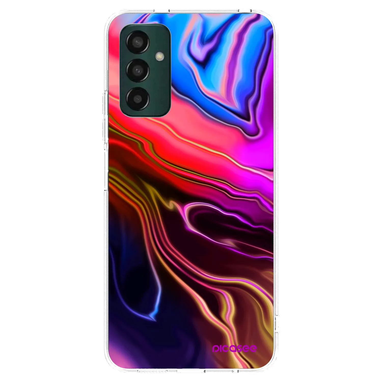 Picasee Samsung Galaxy M13 M135F Hülle - Transparentes Silikon - Electric