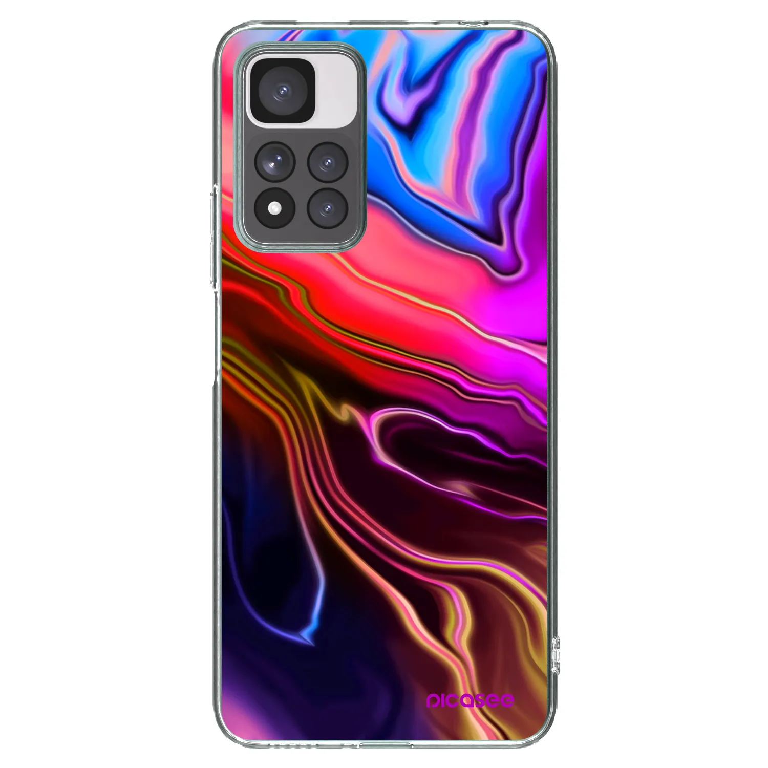 Picasee Xiaomi Redmi Note 11 Pro+ 5G Hülle - Transparentes Silikon - Electric