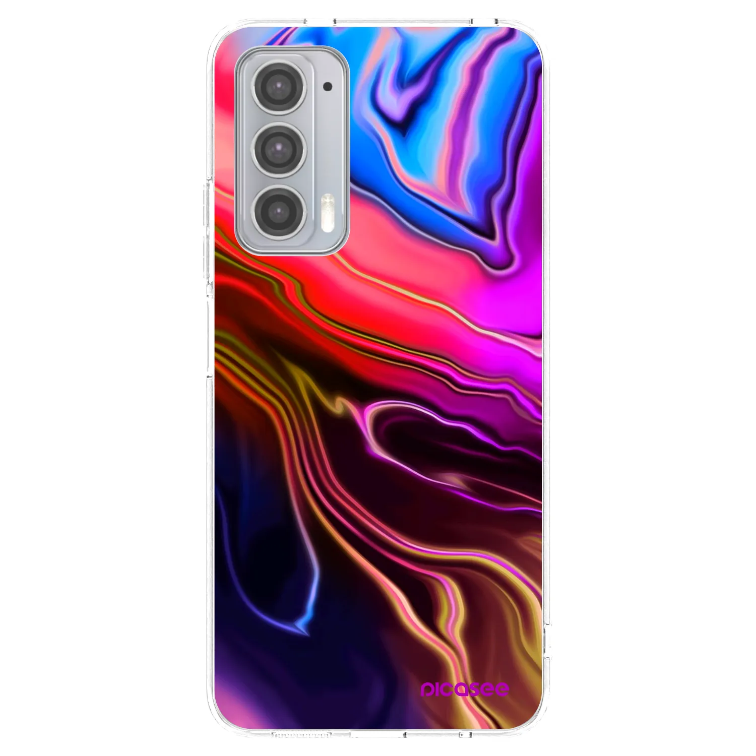 Picasee Motorola Edge 20 Hülle - Transparentes Silikon - Electric