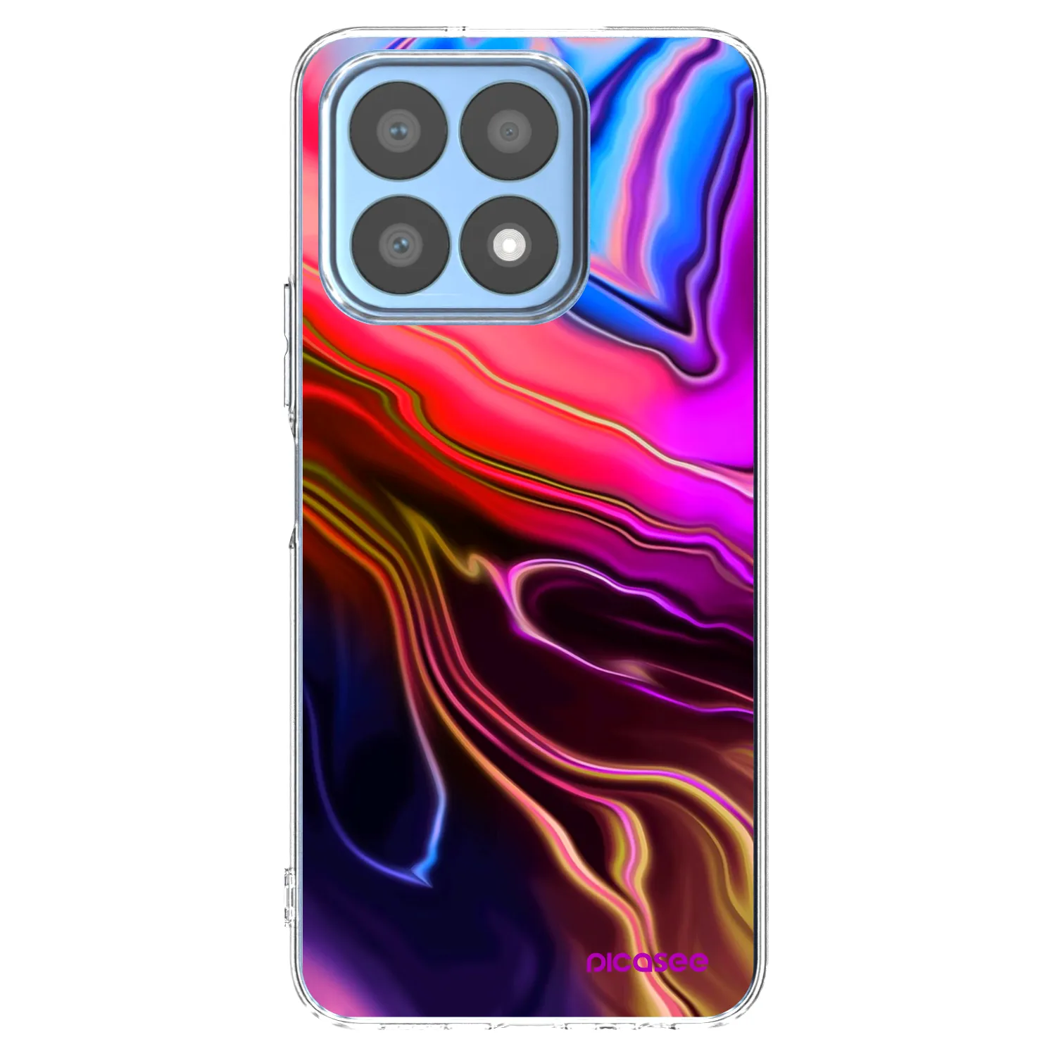 Picasee Honor X8a Hülle - Transparentes Silikon - Electric